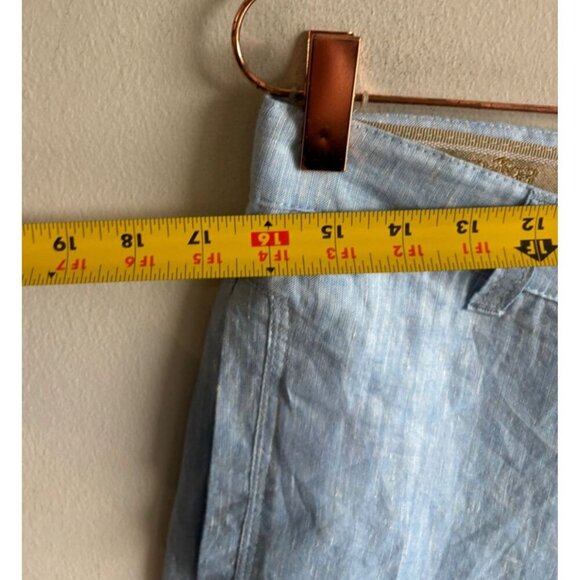 BOHIO Mens Linen Shorts Light Blue Casual Summer Waist Size 32 Inseam 9” - Picture 4 of 10